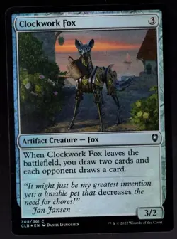 Clockwork Fox 308/361 Common Foil Baldur's Gate Magic The Gathering NM - Image 1
