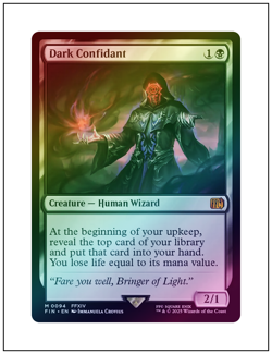 1x Dark Confidant, Foil, Final Fantasy, Magic MTG NM - Image 1