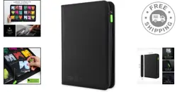 Durable Black Trading Card Binder - 20 Side-Loading Pages, Secure Zipper Closure - Image 2