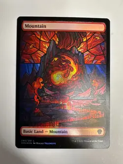 MTG DMU Mountain #280 (Showcase) FOIL NM/M - Image 1