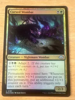 Cursed Wombat #181 (Foil) (NM) Modern Horizons 3 MH3 Magic MTG - Image 1