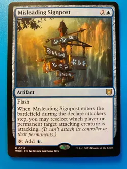 MTG 1x Misleading Signpost 11 Commander: Wilds of Eldraine Magic Gathering x1 NM - Image 1