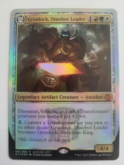 Grimlock Dinobot Leader / Grimlock Ferocious King Hascon 2017 Foil NM ENG MTG - Image 1