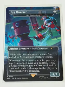 MTG Egg Hammer Myr Battlesphere Borderless Sonic Secret Lair - Image 1