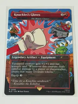 MTG Knuckles Gloves the Reaver Cleaver Borderless Sonic Secret Lair - Image 1