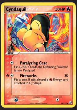 Cyndaquil 54/115 EX Unseen Forces Pokemon TCG Card NM - Image 1