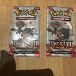 2 x Pokemon Sampling Pack (3 Cards)- Obsidian Flames - Fun Pack - Image 1
