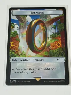 MTG Treasure Token Sonic the Hedgehog Secret Lair - Image 1