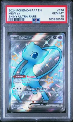 2024 Pokemon Paldean Fates Mew EX #216 PSA 10 - Image 1