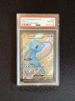 Pokemon PSA 10 Mew EX 216/091 Shiny Ultra Rare Paldean Fates - Image 1