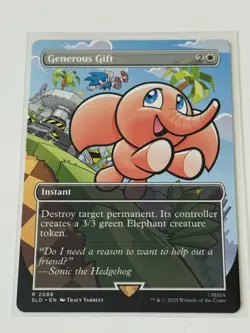 MTG Generous Gift Borderless Sonic Secret Lair - Image 1
