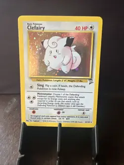Pokemon TCG Clefairy Holographic Base Set 2 6/130 Mint - Image 1