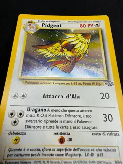 Pokemon Pidgeot 8/64 Jungle Rara Holo Unlimited Wizards ITA Carte Vintage - Image 4
