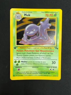 Pokemon Muk 13/62 Fossil Rara Holo Prima Edizione Wizards ITA Carte Vintage - Image 1