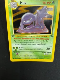 Pokemon Muk 13/62 Fossil Rara Holo Prima Edizione Wizards ITA Carte Vintage - Image 3