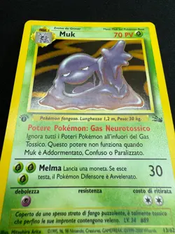 Pokemon Muk 13/62 Fossil Rara Holo Prima Edizione Wizards ITA Carte Vintage - Image 4