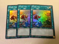 Yugioh Fossil Dig EURO X3 Super Rare RA01-EN053 1st NM Playset - Image 1