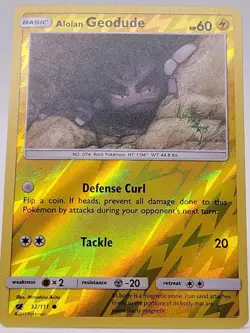 Alolan Geodude - 32/111 - Common Reverse Holo - Crimson Invasion - Pokemon Card - Image 3