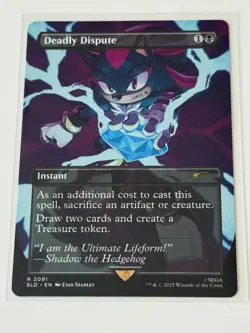 MTG Deadly Dispute Borderless Sonic Secret Lair - Image 1