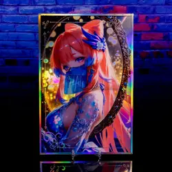 Kokomi Waifu A5 Premium Card Holo Foil Framed Oversized Acrylic Genshin Impact - Image 1