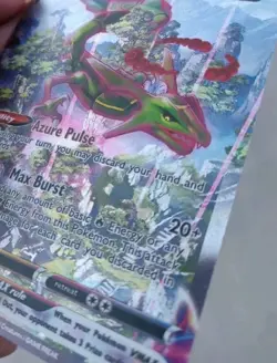 "Custom-Made" High Quality,Textured Holo Rayquaza VMAX"Display Card" - Image 2