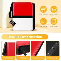 Card Binder 1080 Pockets Trading Card Binder with 60 Removable Sleeves 9 Pock... - Image 2