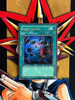HL2-EN004 Heavy Storm Ultra Parallel Rare UNL Edition LP Yugioh Card - Image 1