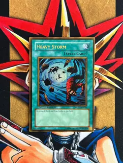 GLD1-EN031 Heavy Storm Gold Rare Limited Edition LP Yugioh Card - Image 1