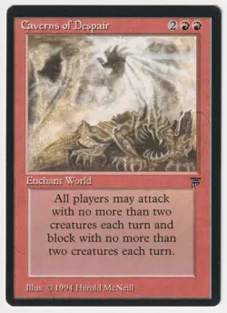 Caverns of Despair Proof LP Legends Artist Harold McNeill 1994 MTG Magic AP Rare - Image 1