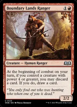 Boundary Lands Ranger [Wilds of Eldraine] Foil Near Mint MTG - Image 1