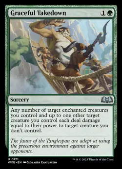 Graceful Takedown [Wilds of Eldraine] Near Mint MTG - Image 1