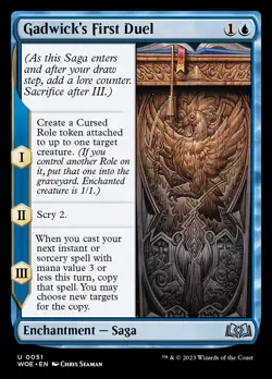 Gadwick's First Duel [Wilds of Eldraine] Near Mint MTG - Image 1
