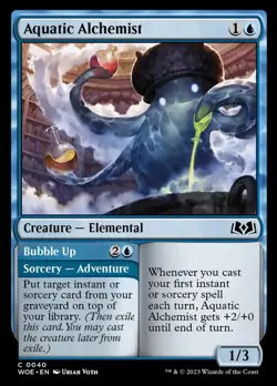 Aquatic Alchemist // Bubble Up [Wilds of Eldraine] Near Mint MTG - Image 1