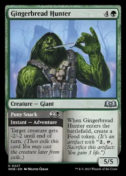 Gingerbread Hunter // Puny Snack [Wilds of Eldraine] Near Mint MTG - Image 1