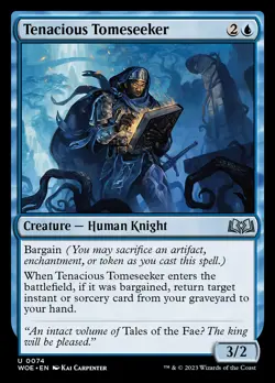 Tenacious Tomeseeker [Wilds of Eldraine] Near Mint MTG - Image 1