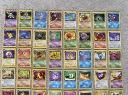 Complete WOTC Non Holo Team Rocket Set 65 Cards Heavy Play Pokemon Cards TGC - Image 2