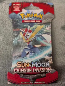 Pokemon TCG Sun & Moon Crimson Invasion - 1 Random Sleeved Booster Pack - Image 1