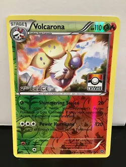 Volcarona 15/114 2nd Place Pokemon League Reverse Holo Steam Siege Stamp - Image 1