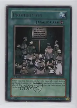 Prohibition 1st Ed. YuGiOh Pharaoh's Servant #PSV-039 2002 1e8j - Image 1