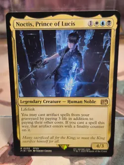 R 0235 Noctis, Prince of Lucis NM Rare FFX Final Fantasy MTG Card FIN Human - Image 1