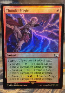 FOIL C 0165 Thunder Magic FFXIII Instant Common Final Fantasy NM Card MTG FIN - Image 1