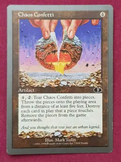 Magic The Gathering UNGLUED CHAOS CONFETTI artifact card MTG - Image 1