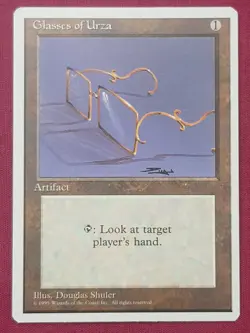 Magic The Gathering 4TH EDITION GLASSES OF URZA artifact card MTG FOURTH - Image 1