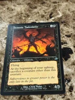 DEMONIC TASKMASTER Magic the Gathering MTG Innistrad Remastered Retro - Image 1