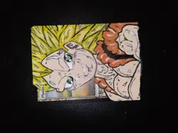 Mtg Hand Painted Altered Art Plains Dragon Ball Z Art - Image 1