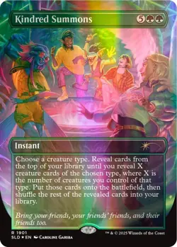 MTG Kindred Summons (Double Rainbow Foil) - Secret Lair Drop Series (SLD) NM - Image 1