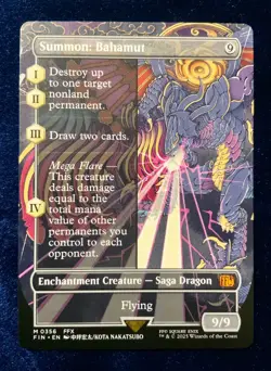Magic the Gathering MTG FIN Summon: Bahamut 356 Borderless NON-FOIL NM - Image 1