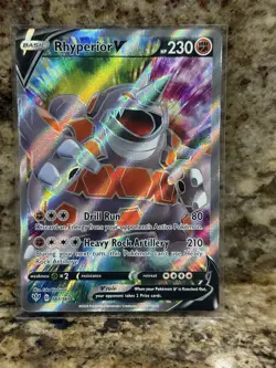 Pokemon Rhyperior V 181/189 Darkness Ablaze Ultra Rare Full Art Holo NM - Image 1
