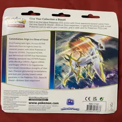 Pokemon TCG: Brilliant Stars Blister Pack: Glaceon Card + 3 Boosters + Coin - Image 2