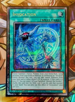 Invocation (Quarter Century Secret Rare) DAMAGED - RA04-EN281 - Yu-Gi-Oh TCG - Image 1